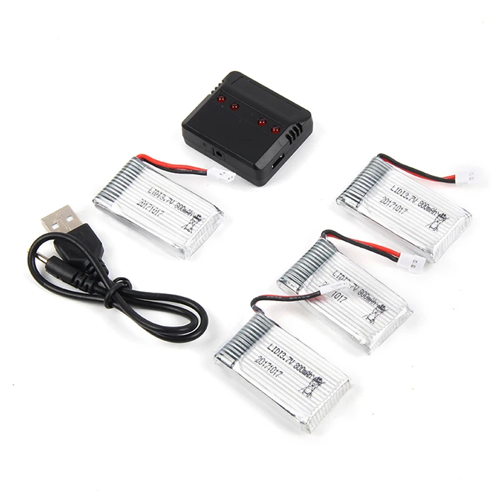 

Battery Balance Charging Set 4 X 800mAh Li 1 To 4 Balance Charger For Syma X5C X5 X5SW CX-30 Skytech M68 Bayang X5C Quadcopter