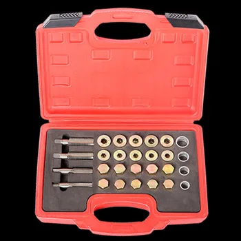 

64Pcs Oil Pan Thread Repair Kit Sump Gearbox Drain Plug Tool Set