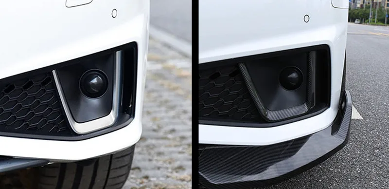Автомобильный Стайлинг противотуманная фара рамка крышка наклейки для Audi A4 передний декоративный бампер отделка авто аксессуары