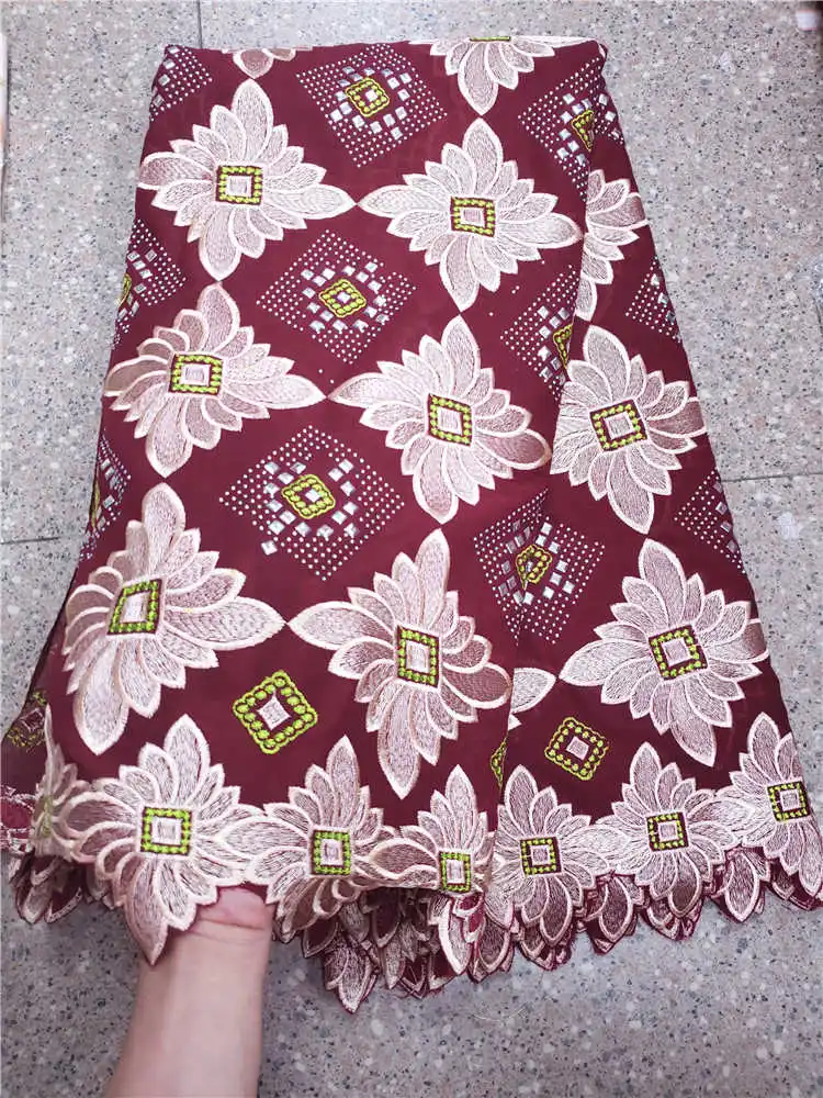 Фабрика offers2019Swiss кружевная ткань супер качество новое Африканское хлопковое кружево с камнями ткань для нигерийские Свадебные платья NX565e
