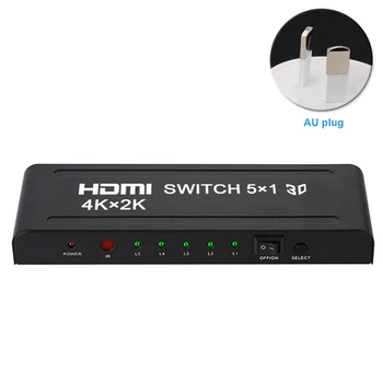 

Manual Splitter Dolby Vision Adapter 5 In 1 Out Device 4K HD Auto Switching Audio Connector Universal With IR Remote HDMI Switch