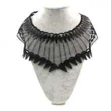 Вышивка шеи воротник diy Ложные воротнички Водорастворимая москитная сетка Женская бутоньерка трехмерные кружевные аксессуары