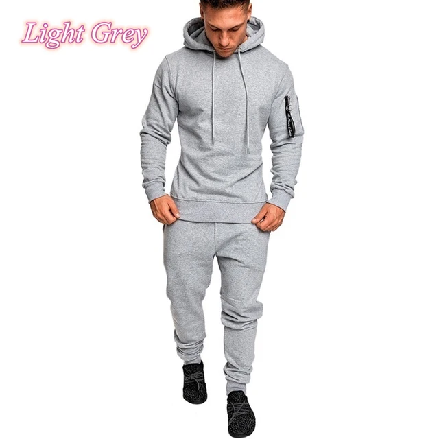 Sports Fashion Men's Fashion Hoodies Suits Camouflage Clothing Popular Style Jacket Outdoor Tracksuit Sets/Pants/Tops gray