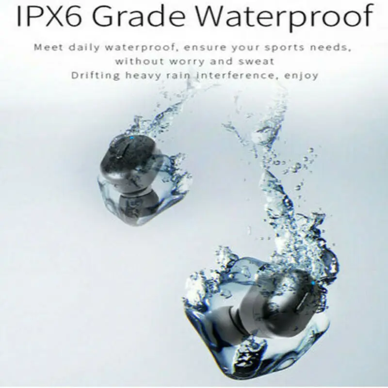 Bluetooth 5 0 Headset TWS Wireless Earphones Mini Earbuds Stereo HiFi Sport Earphone IPX6 Waterproof With Mic