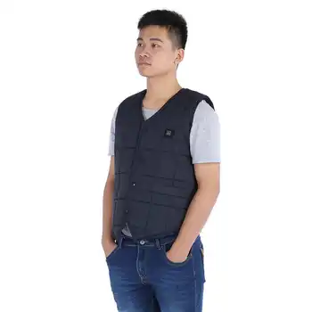 

carbon fiber vest with 3 heating elements a soft shell boot button autumn and winter ski and outdoor sports vest winter jacket