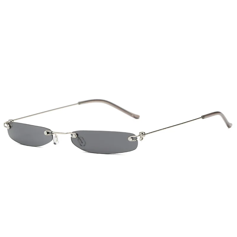 7 sunglasses Стильные Солнцезащитные очки для женщин и мужчин, брендовые прямоугольные солнцезащитные очки в винтажном стиле, без оправы, Gafas De Sol Mujer, женские очки с красной оправой - Цвет линз: 7 sunglasses