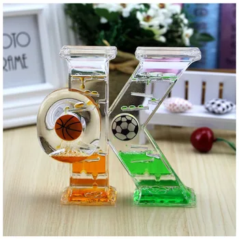 

OK Model Oil Spilled Drop Crafts Christmas Children Toy Hourglass Timer Birthday Gifts Home Decoration Color Hourglass Figurines