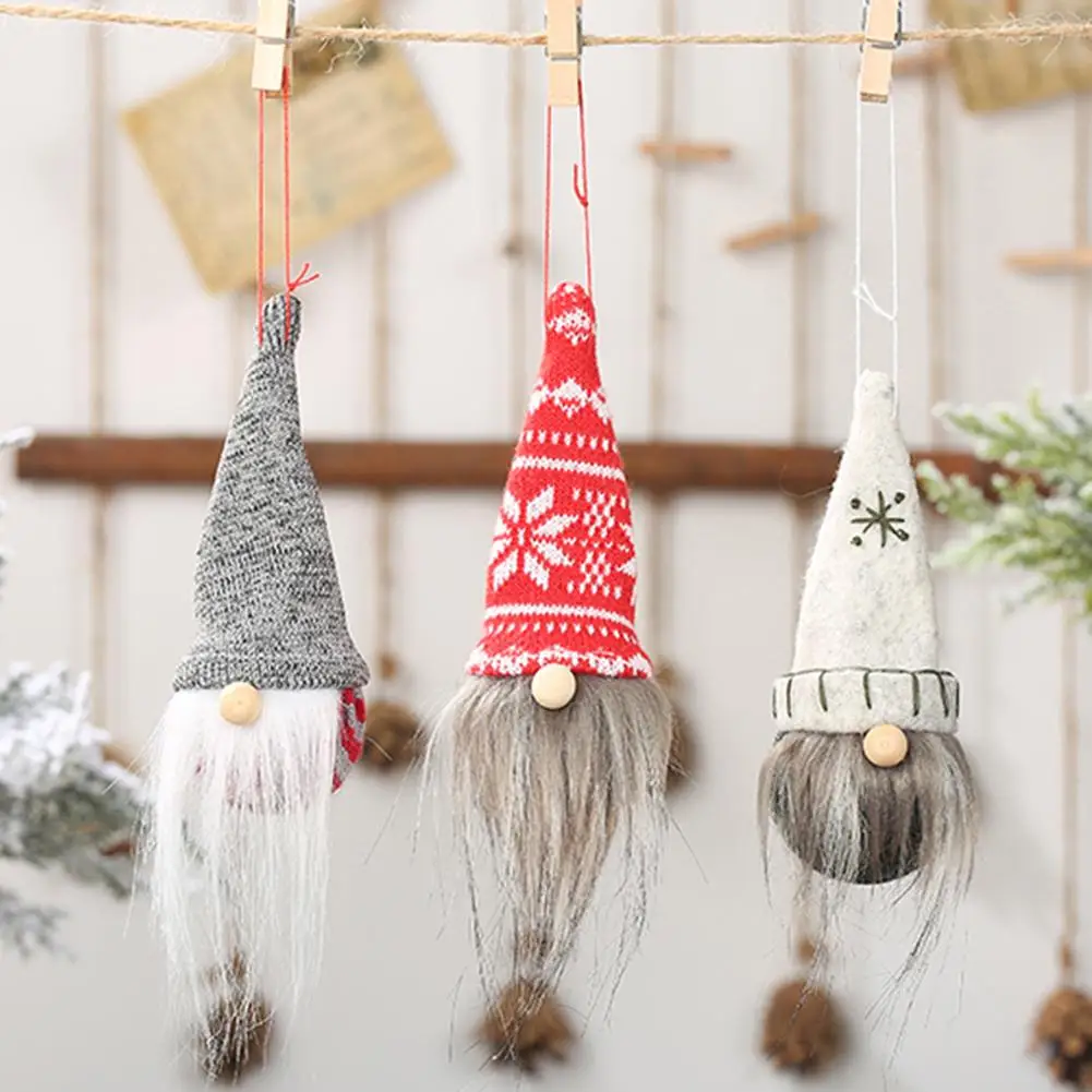 

Christmas Gnome Doll Rope Pendant Xmas Tree New Year Party Hanging Ornament