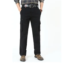 Осенние новые мужские уличные повседневные рабочие мульти-карманные размера плюс длинные брюки мужские городские тактические военные прямые брюки