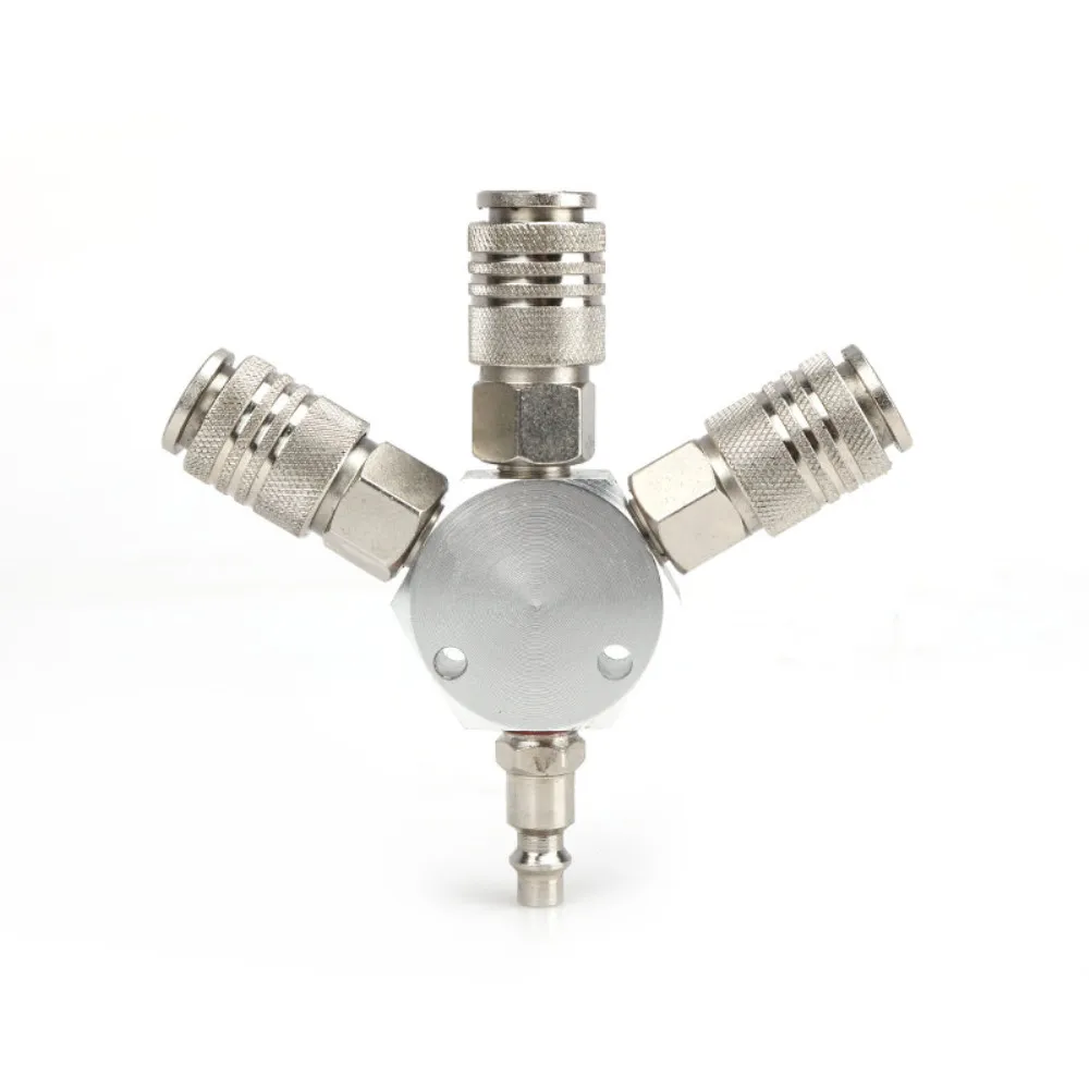 

3-ходовой быстроразъемный соединитель для пневматического шланга, 1/4 дюйма