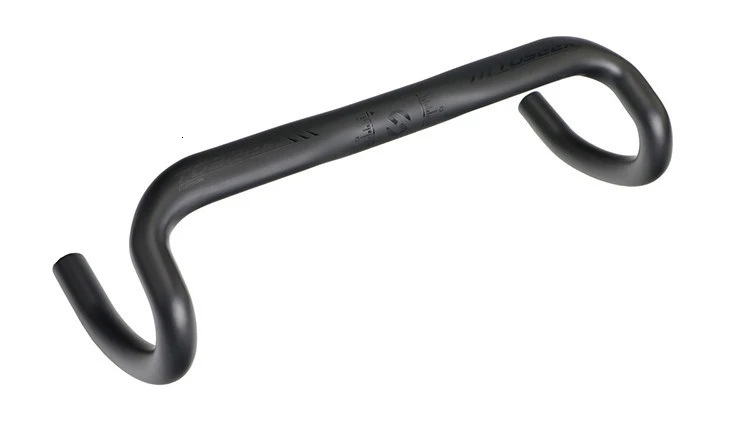 Full Carbon Fiber MTB Road Bike Handlebar Black Durable Glossy Curved Bent Grooves Drop Bar 400 420 440mm Bicycle Accessories