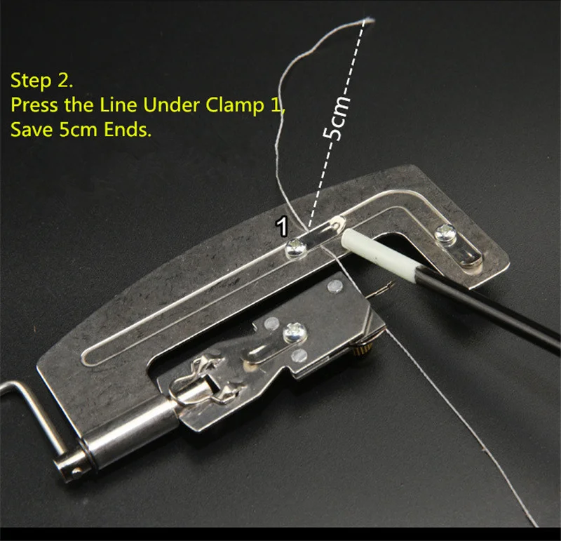 NEW Semi Automatic Fishing Hook Tier Double-headed Needle Fishing Line Knotter Fishhook Tie Device Fishing Tools (29)