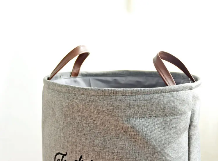 High quality Basket Stand Laundry Basket Toy Storage Box Large Bag Cotton Washing Dirty Clothes Big Basket Organizer Bin Handle (3)
