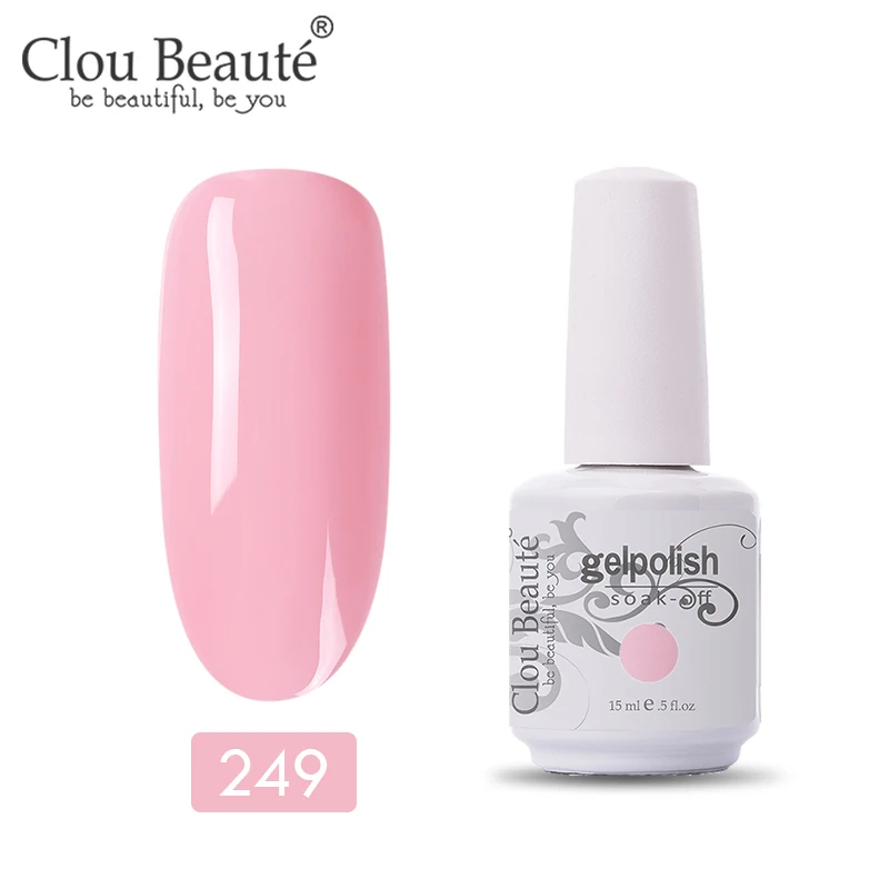 Гель-лак Clou Beaute Vernis, УФ-краска, сделай сам, лак для ногтей, гибридный, 15 мл, розовый, красный, фиолетовый цвета, УФ-яркий и блестящий Гель-лак - Цвет: 11249