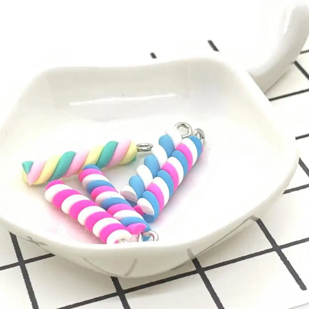 5 шт. 26*5 мм каваи 3D моделирование смолы твист конфеты Подвески для DIY серьги брелки ювелирные изделия аксессуары LL057