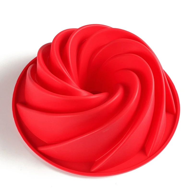 Big Swirl Shape Silicone Butter Cake Mould Baking form Tools For Cake Mold Bakery baking dish Bakeware