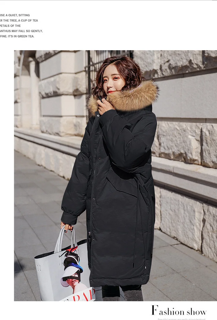 New Style Mid-length Slim Fit Slimming Elegant Solid Color Versatile Cotton Coat-Style