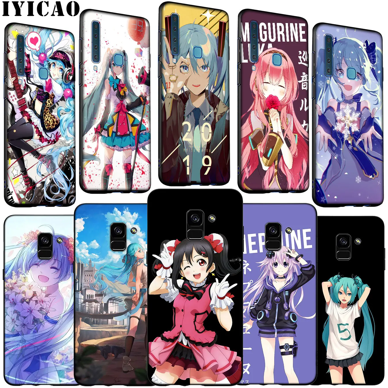 Мягкий силиконовый чехол для телефона Hatsune Miku Anime Girl Vocaloid Samsung Galaxy A6 A7 A8 A9 2018 A3 A5 2016
