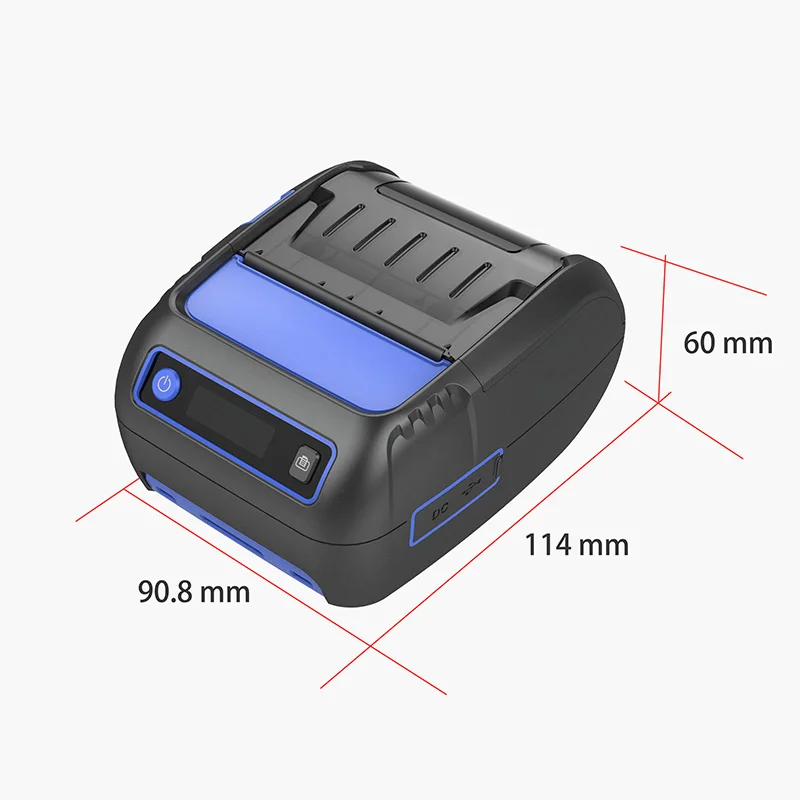 Термопринтер для чеков этикеток 58 мм 2 в 1 POS принтер портативный мини печати Bluetooth