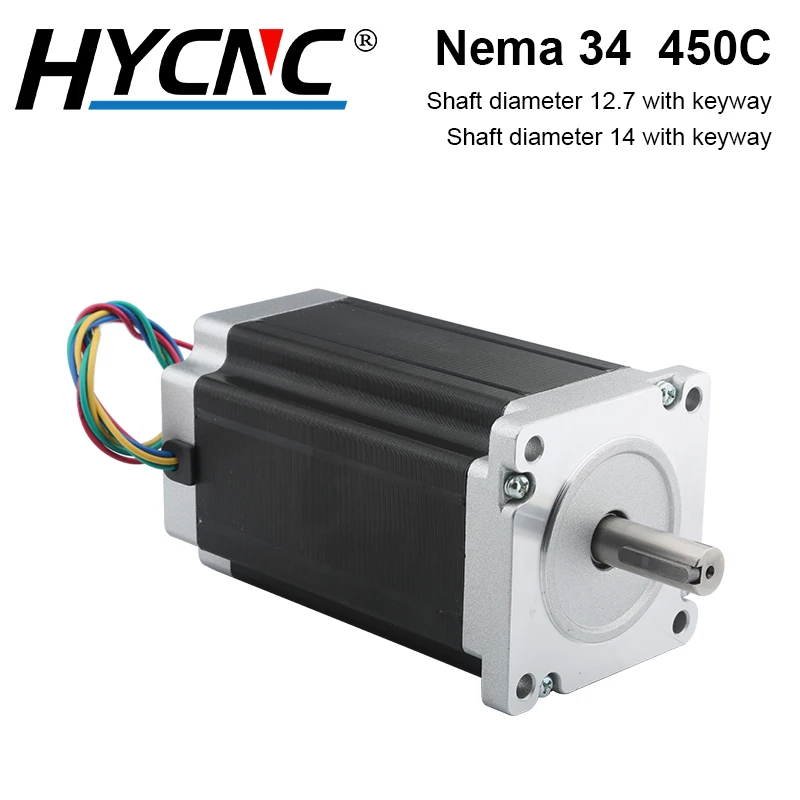 Nema 34 ACT Stepper Motor 4-Wire 2-Phase Motor 6.5N 12.5N 24.5N Torque CNC Milling Machine Woodworking Engraving Motor