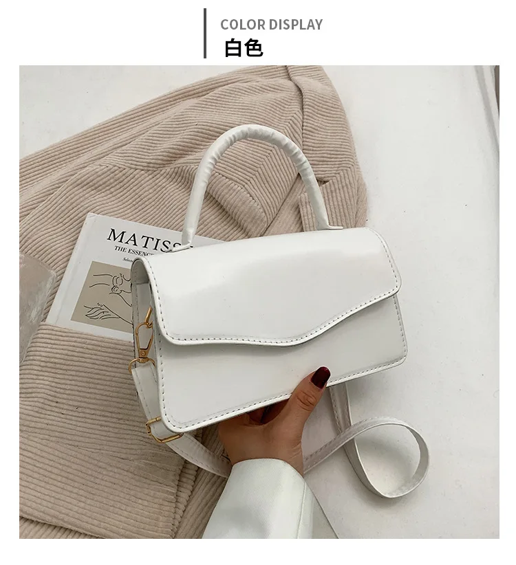 Retro All-match Handbags New Trend PU Leather Shoulder Bag Female Fashion Texture Solid Color Crossbody Bags for Women 2022