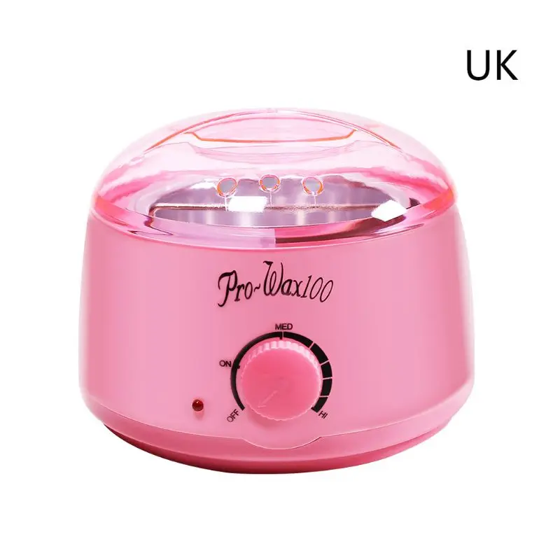 500cc Электрический нагреватель для твердых восковых бобов эпилятор для удаления волос подогреватель гранул мини спа плавильный парафин машина портативный США/ЕС/Великобритания - Цвет: Pink-UK