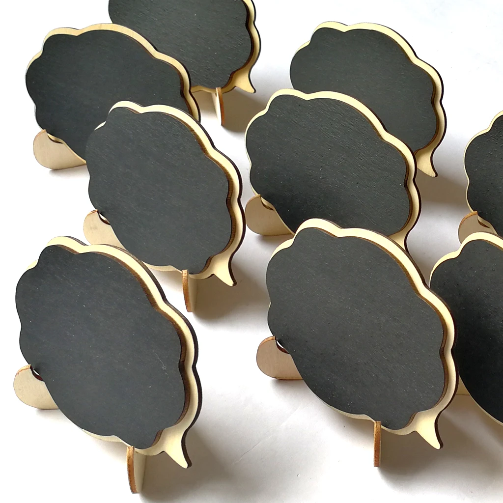 

10 Pcs Mini Chalk Writing Cloud-shape Blackboard Garden Plant Sign Note Plate