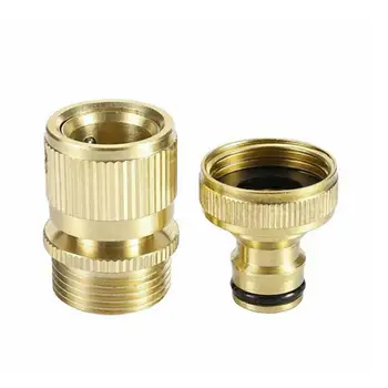 

Brass 3/4 Inch Garden Water Connectors Facuet Joint Garden Irrigation Water Gun Accessories Quick Irrigation Hose Connector