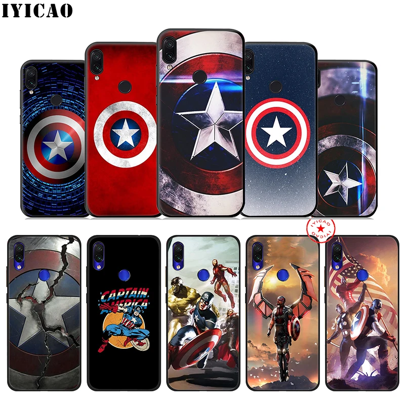 

Marvel Captain America Soft Case for Xiaomi Redmi Note 8 7 6 5 Pro for Redmi Note 6 5A 4X Prime Note 5 Silicone