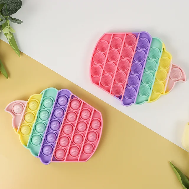 Kawaii Stress Relief Sensory Squeeze Toys Anti-stress Mini Toys Kids Game Hand Simple Dimple Relax Toys 5