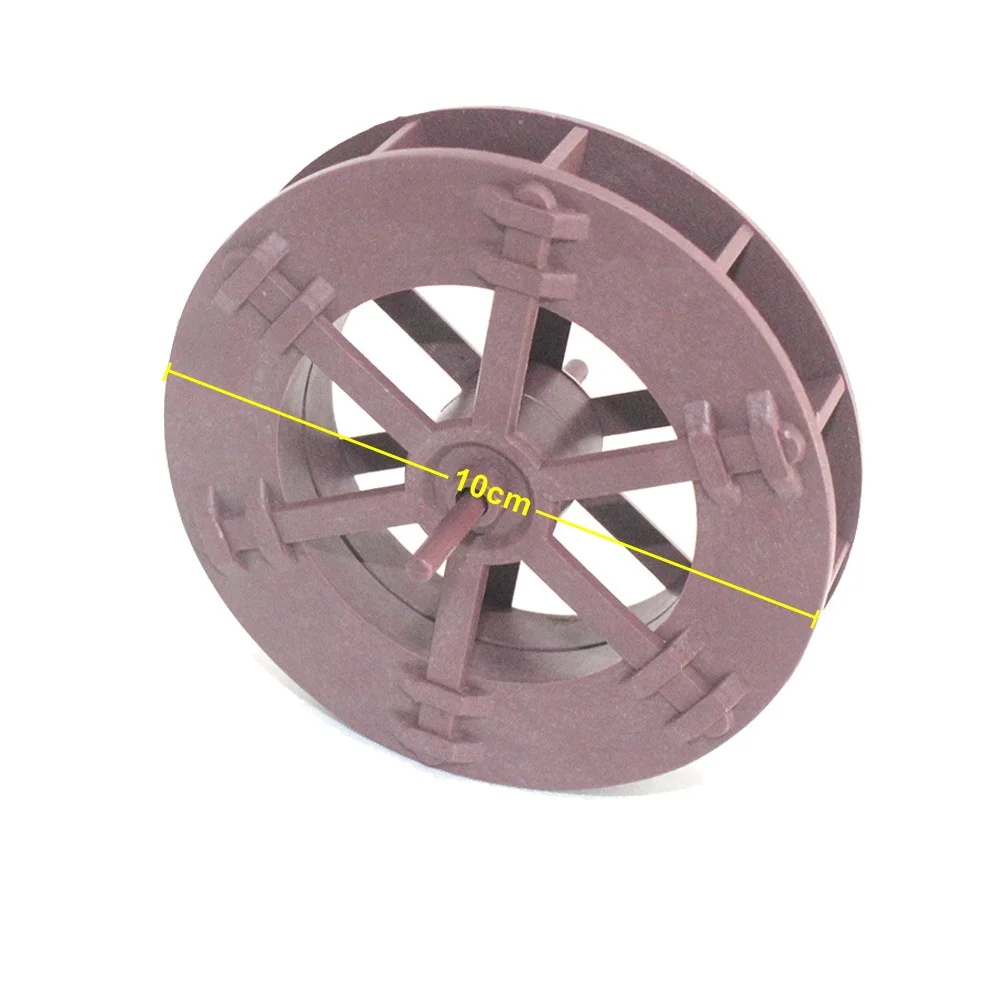 Aquarium Ornaments NuoNuoWell Dia.5-14CM Plastic Wheel Water/Wind Drive Running Wheel Aquarium Ornaments Pond Rockery Accessories 1PC