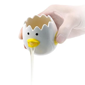 

Ceramic Egg Yolk Separator Creative Lovely Cartoon Chick Protein Filter Household Kitchen Baking Tool