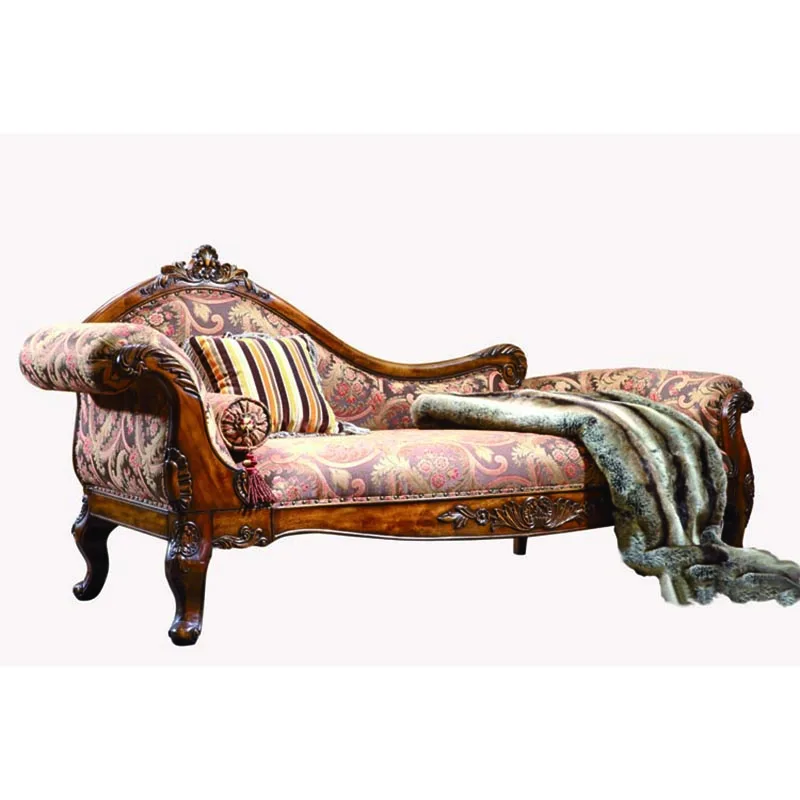 Деревянный роскошный стиль гостиной погоня ленивый диван откидной и угловой стол для спальни диван GF36 - Цвет: as picture