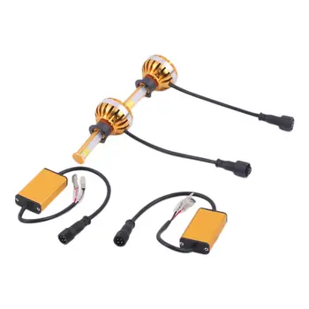 

1Pair D6 H1 Car LED Headlamp Bulb Head lights Replace Xenon Headlights 4000LM DC9-36V 60W 6000K LED Chip White