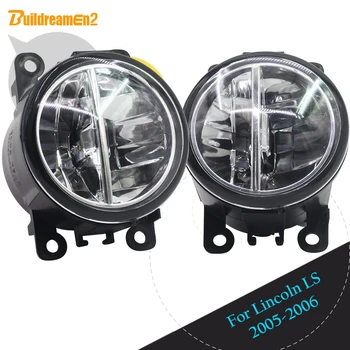 

Buildreamen2 For Lincoln LS 2005 2006 Car Accessories Front LED Fog Light Daytime Running Lamp DRL White 12V 2 Pieces