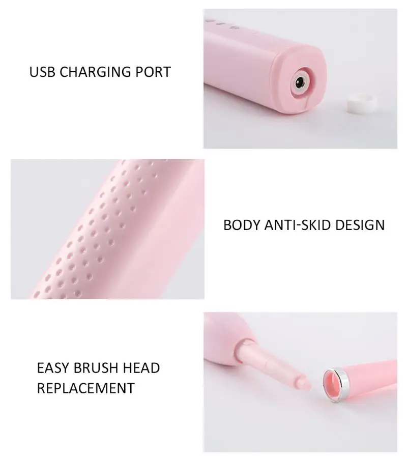 Electric toothbrush Six Gear USB Charging Soft Hair Sound Wave Vibration Home Fast chargeable Adult Waterproof Electric toothbrush Six Gear USB Charging Soft Hair Sound Wave Vibration Home Fast chargeable Adult Waterproof