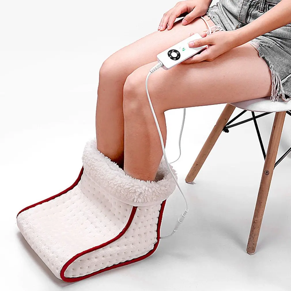 Cosy Heated Plug-Type Electric Warm Foot Warmer Washable Heat 5 Modes Heat Settings Warmer Cushion Thermal Foot Warmer
