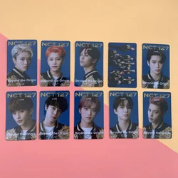 10Pcs/Set NCT 127 Mini Album Crystal Card Stickers Self Made Photocard Paper Cards Stickers