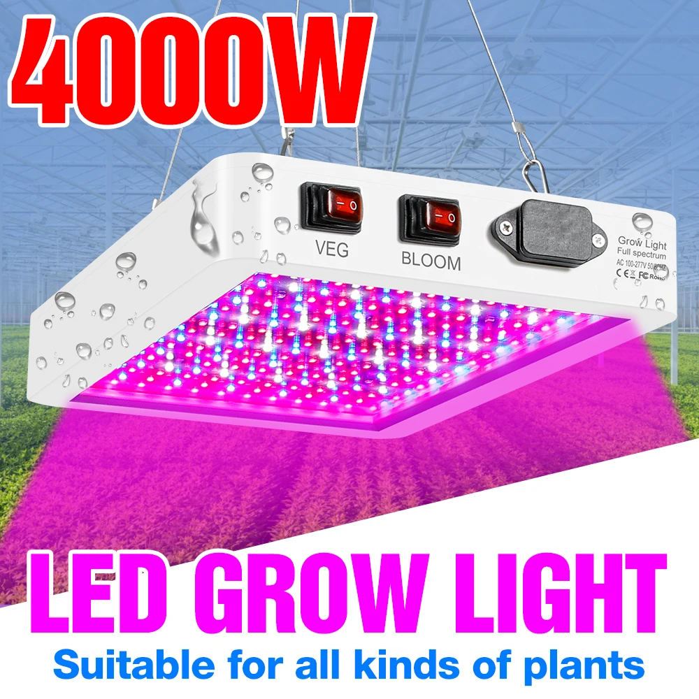 Wasserdicht Fitolampe Led Phyto Lampe 4000W 5000W Gesamte Spektrum Wachstum Licht 220V Quantum Bord Anlage Lichter Für Innen Wachsen Zelt