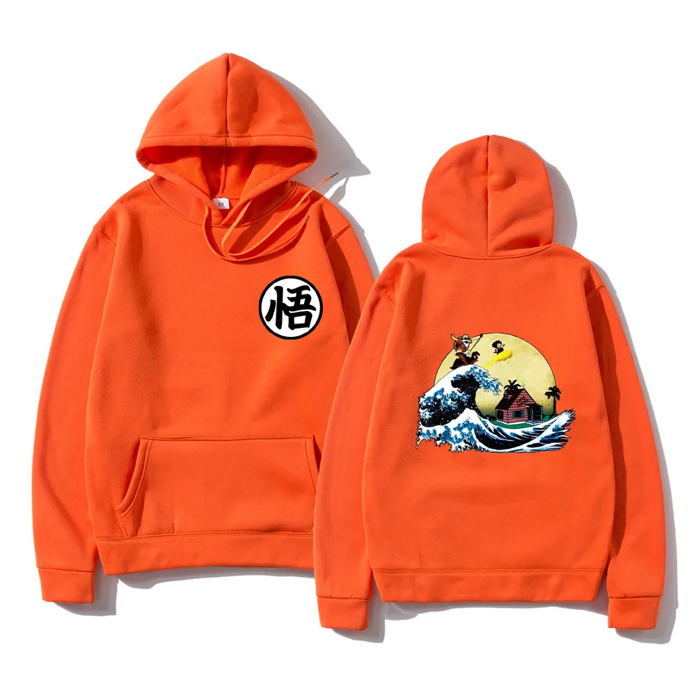 Толстовка мужская с японским аниме принтом свитшот капюшоном уличная одежда