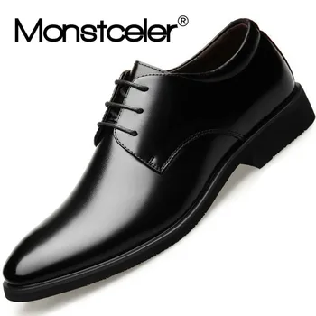 

Split Leather Men's Business Dress Shoes 2020 Spring New Men's Leather Shoes British Formal Designer Mens Wedding Shoes 46 47