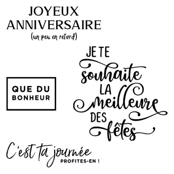 

French 2020 3D New Scrapbooking For Paper Making Birthday Embossing Frame Card Craft With clear Stamps Set