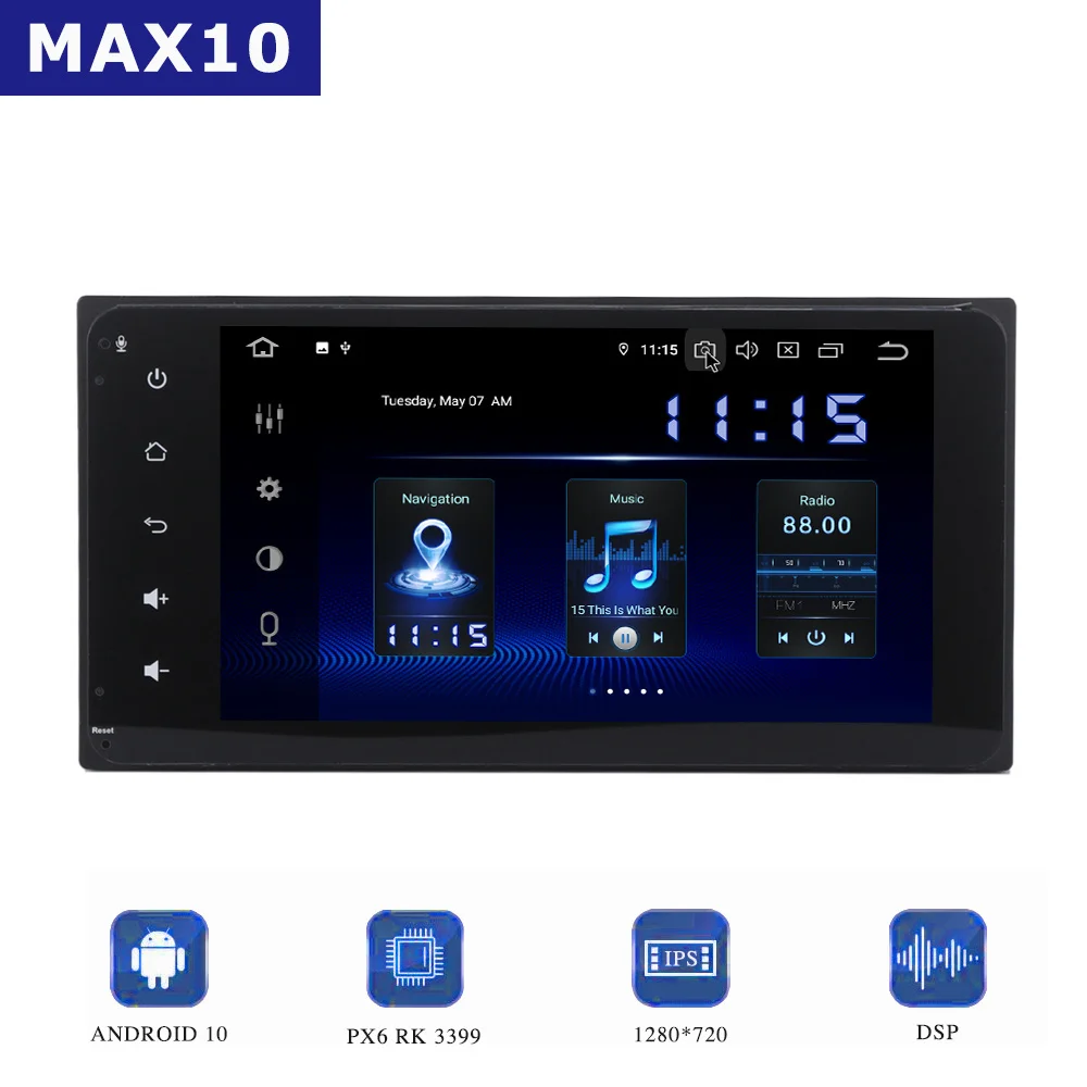 Dasaita для Toyota Corolla Camry Prado RAV4 Highlander Yaris Tundra 2 din Android автомобильное радио GPS Navi DSP Bluetooth |