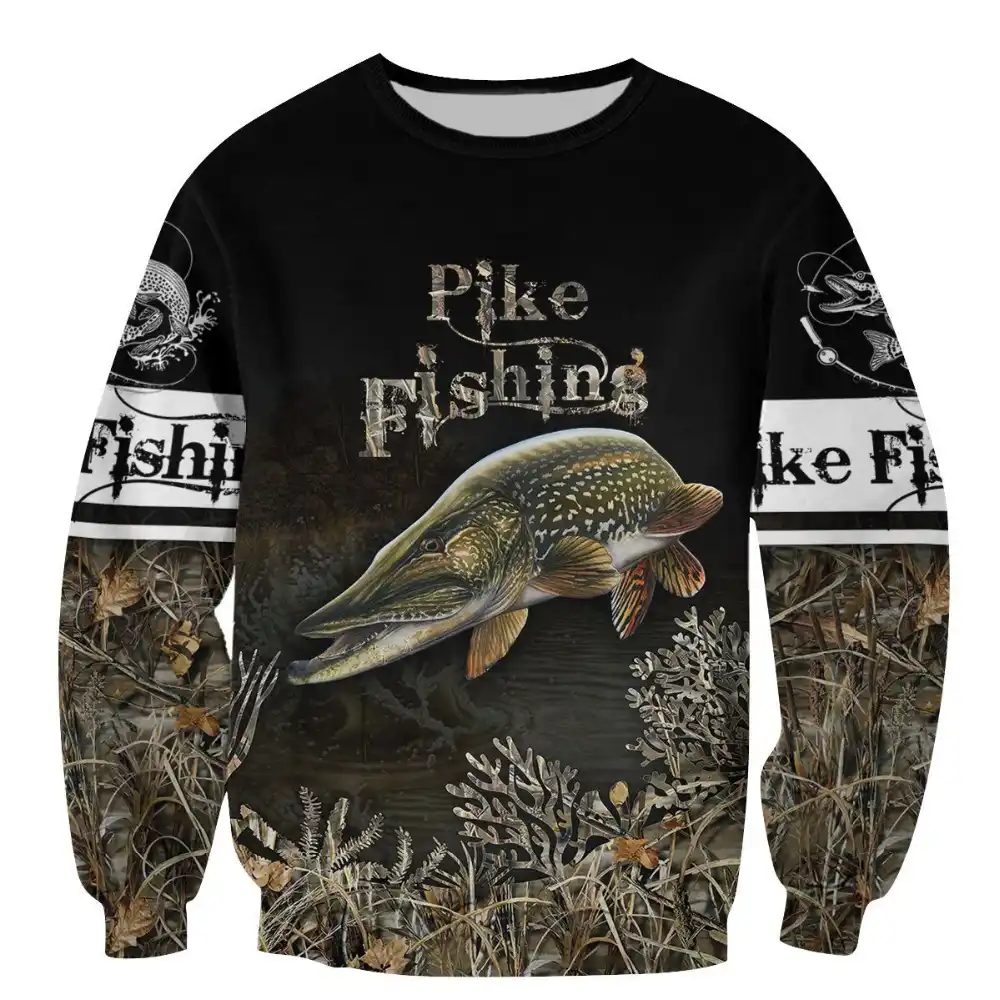 pike fishing hoodie