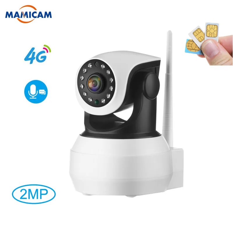 IP камера 3G 4G беспроводная с поддержкой SIM карт PTZ GSM P2P Wi Fi панорамирования и
