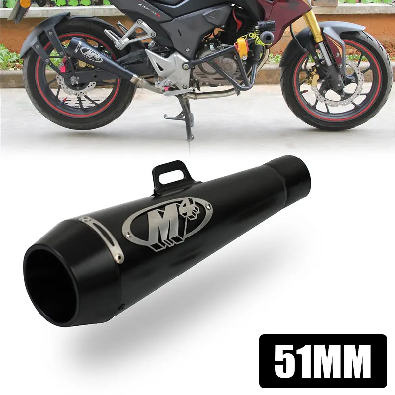 Vehemo 51mm Exhaust Pipe Db Killer Motorcycle Exhaust Refit Motorcycle Exhaust Muffler for Scooter Modified for Motobike