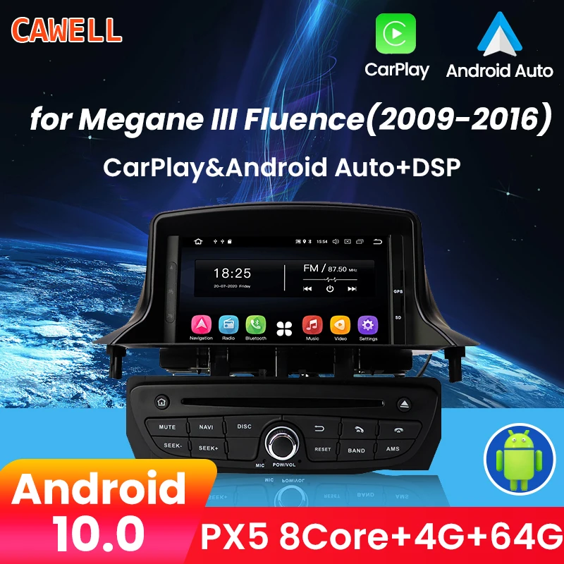 Автомагнитола Cawell Carplay 1DIN Android Автомобильный дисплей GPS 4 Гб + 64 ГБ аудио плеер для