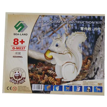 

Woodcraft Construction Kit Wooden Squirrel Model for Child