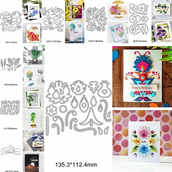 

Mix Flower Leaves Mountain Special Frame Metal Cutting Dies DIY Handmade Scrapbook Craft Make Cards Embossing Paper 2020 New Hot