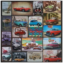 Винтажная жестяная вывеска жестяная Куба металлический плакат автомобиль автобус мотель Настенный декор стиль железо художественная живопись металлическая табличка 8x12 дюймов H25